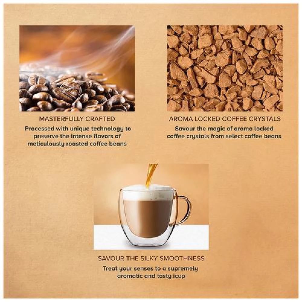 BRU Gold Premium Freeze Dried Coffee - 100percent Pure, 100 g-6.webp